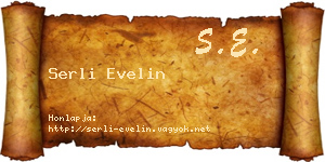 Serli Evelin névjegykártya