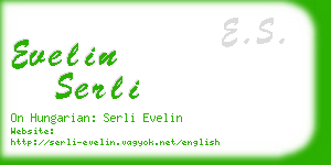 evelin serli business card